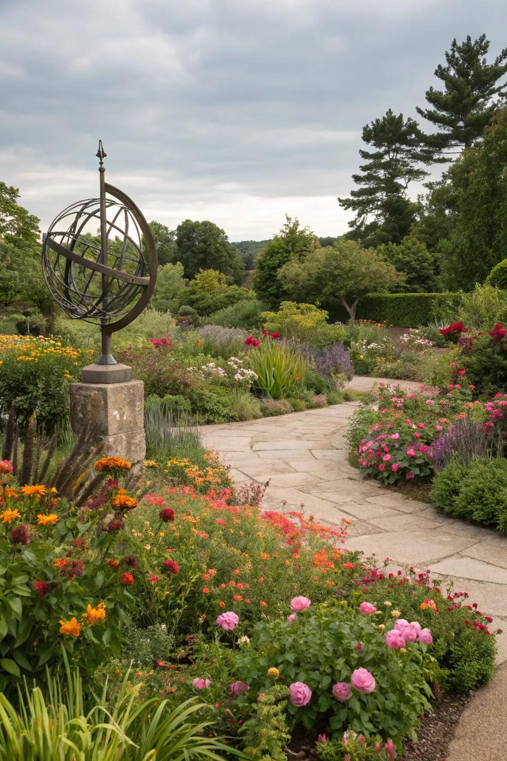 Artistic sculptures add a unique touch to outdoor spaces.