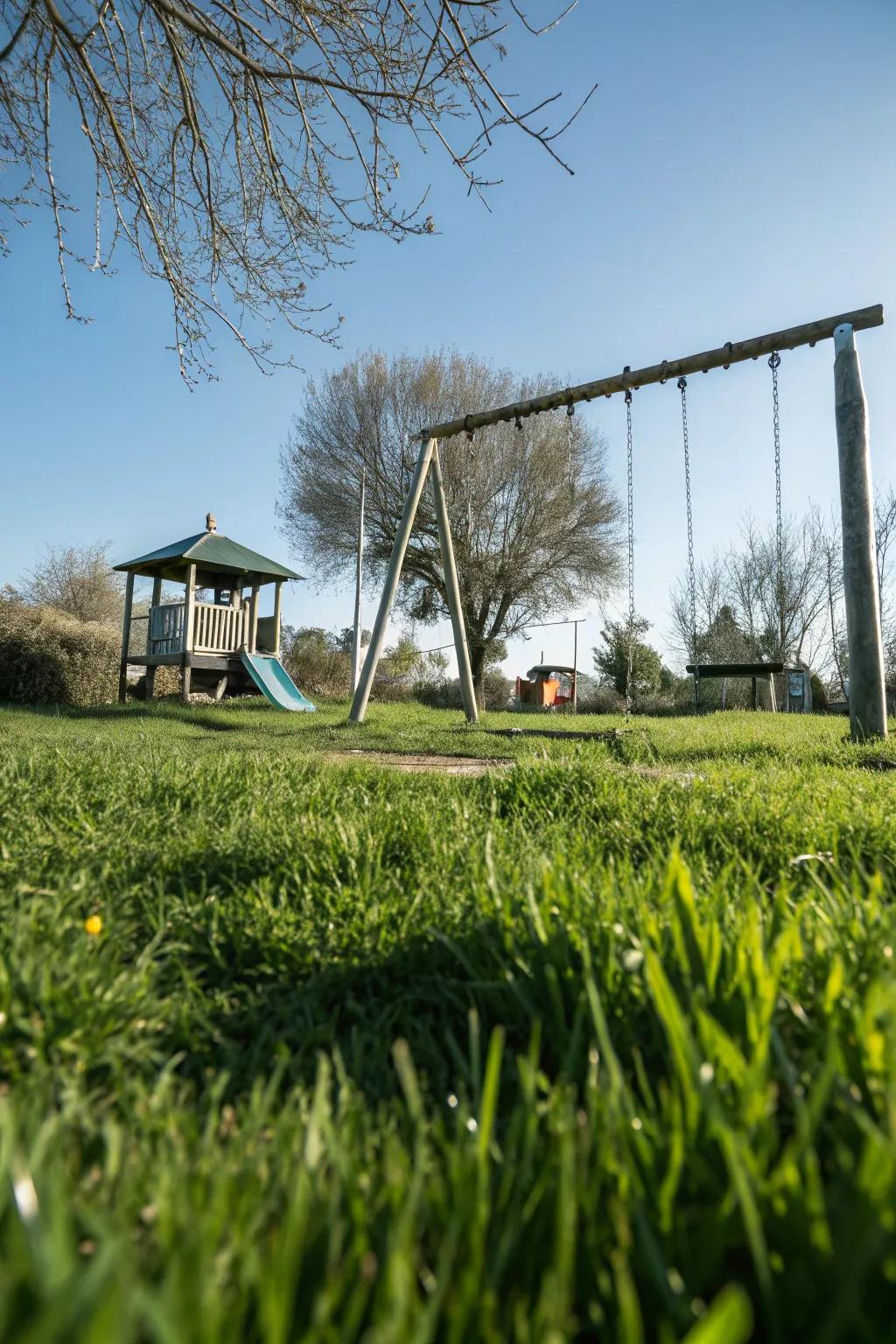 Grass offers a classic playground surface with hidden delights.