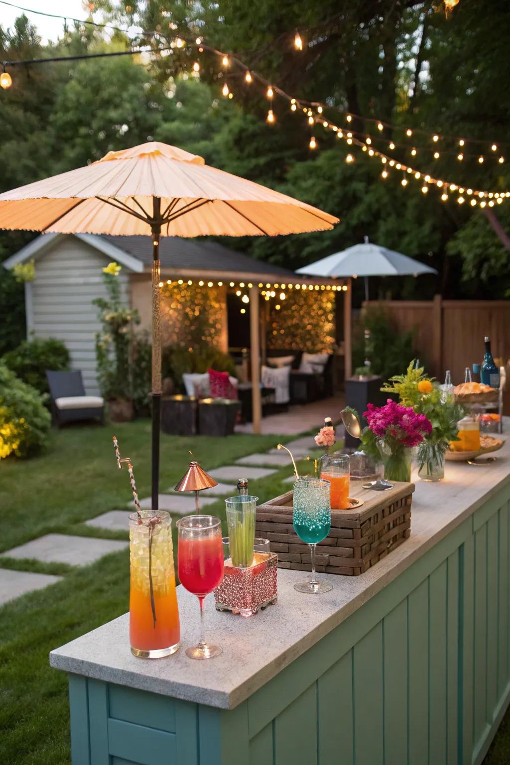 Signature cocktails add a personal and flavorful touch.
