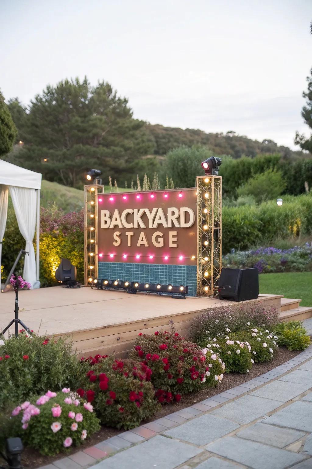 Marquee letters add a personalized and illuminated touch.