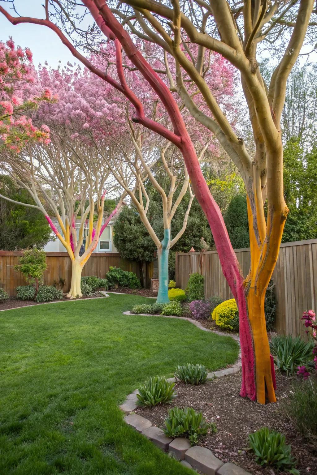 Whimsical trees add character and charm to gardens.