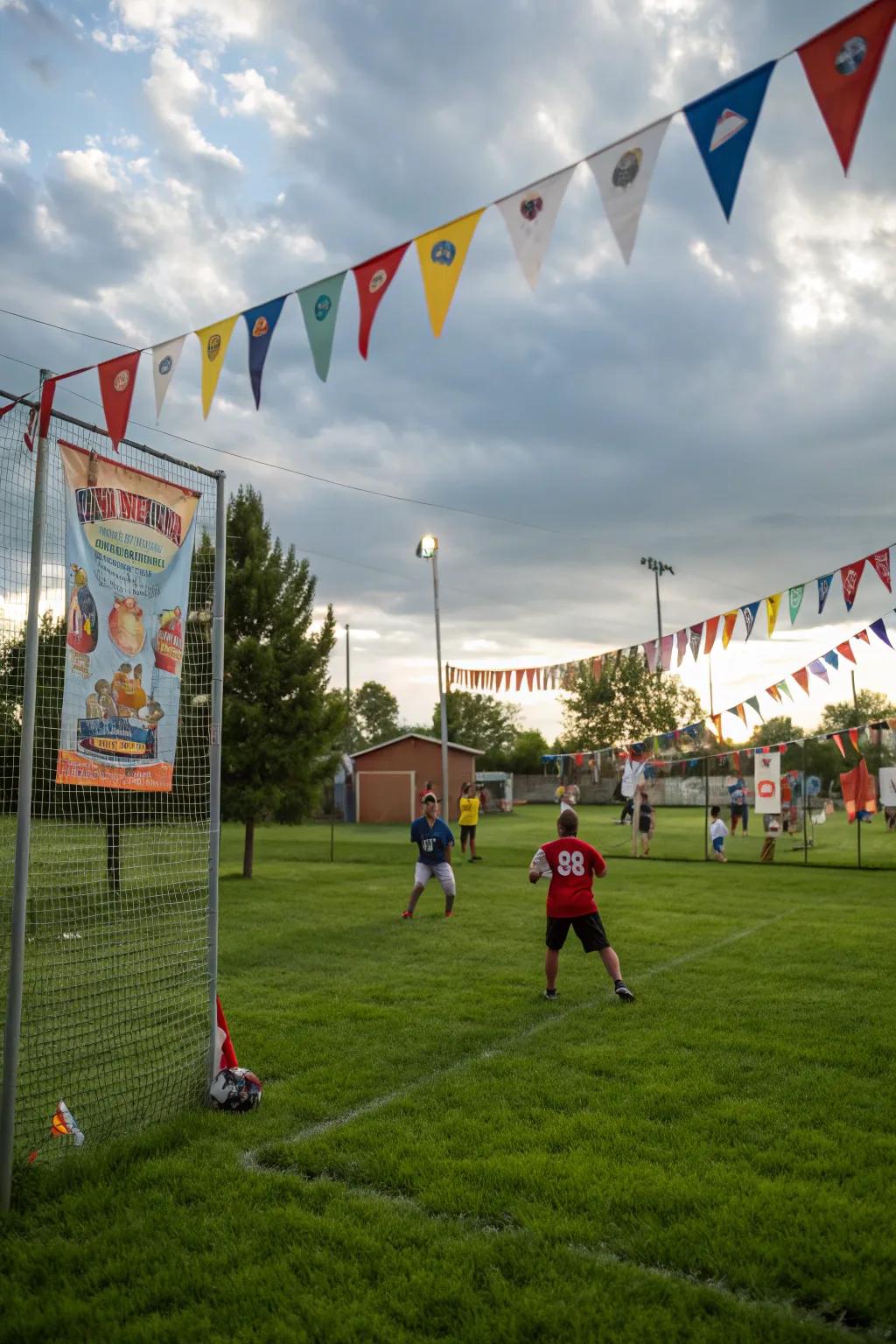 Themed decorations give your field a vibrant and festive atmosphere.