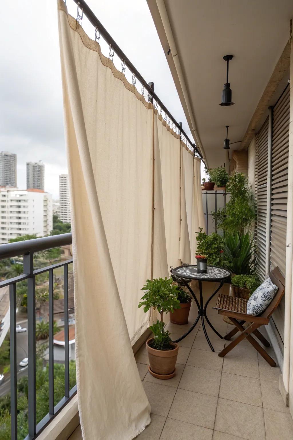 Fabric walls offer a customizable and cozy way to ensure privacy.