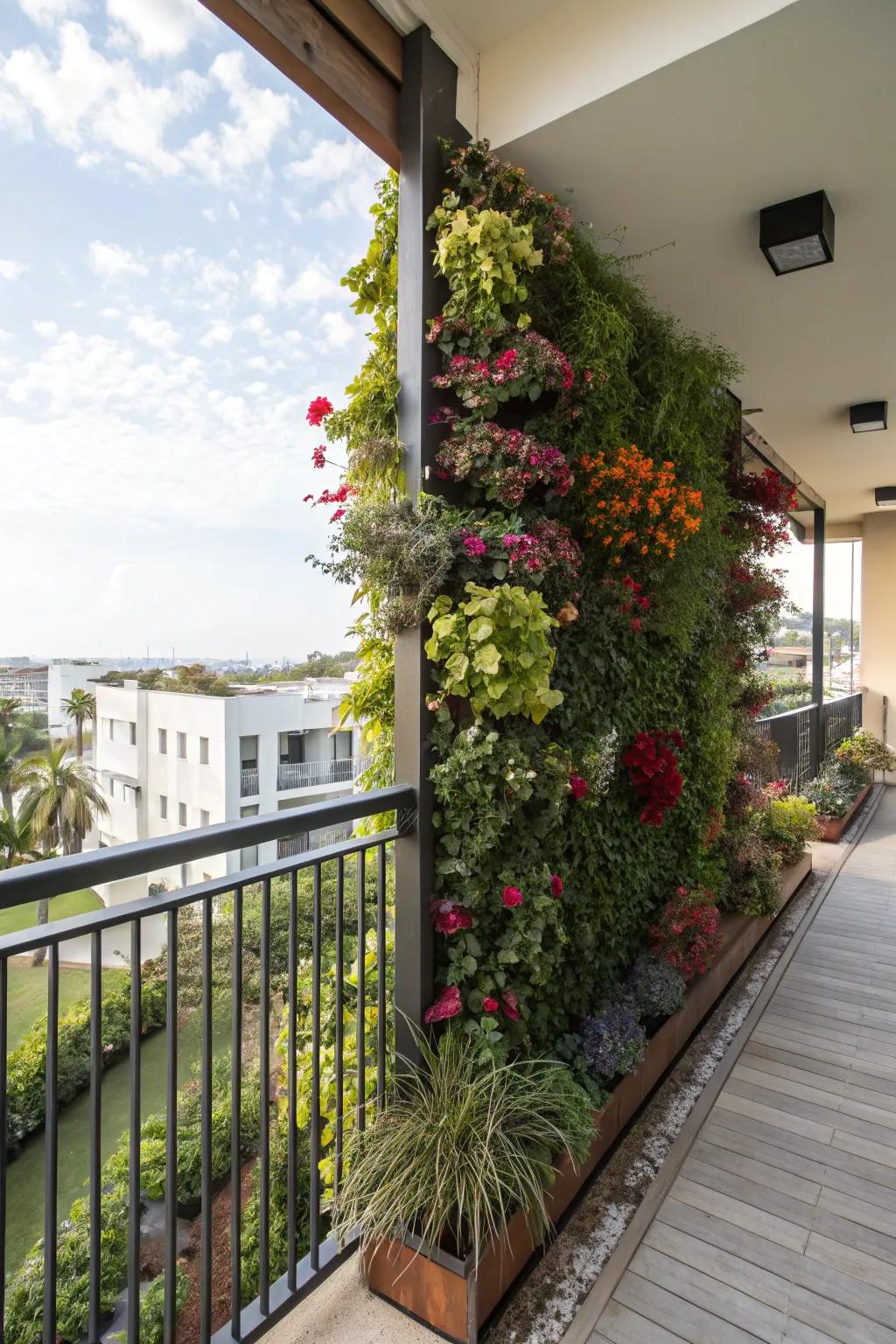 Living wall trellises are a show-stopper.