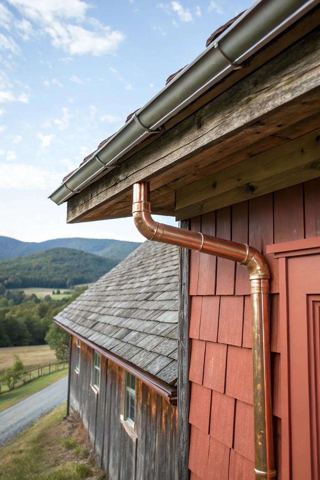 Copper gutters add elegance and age beautifully over time.