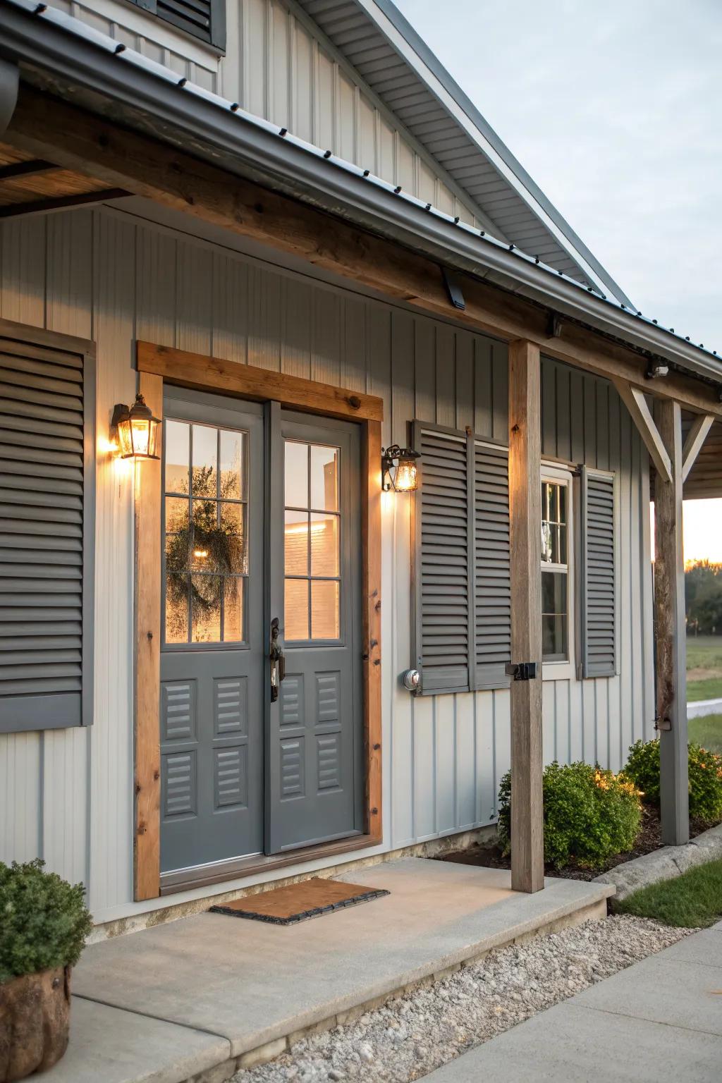 Charming decorative shutters for enhanced privacy.