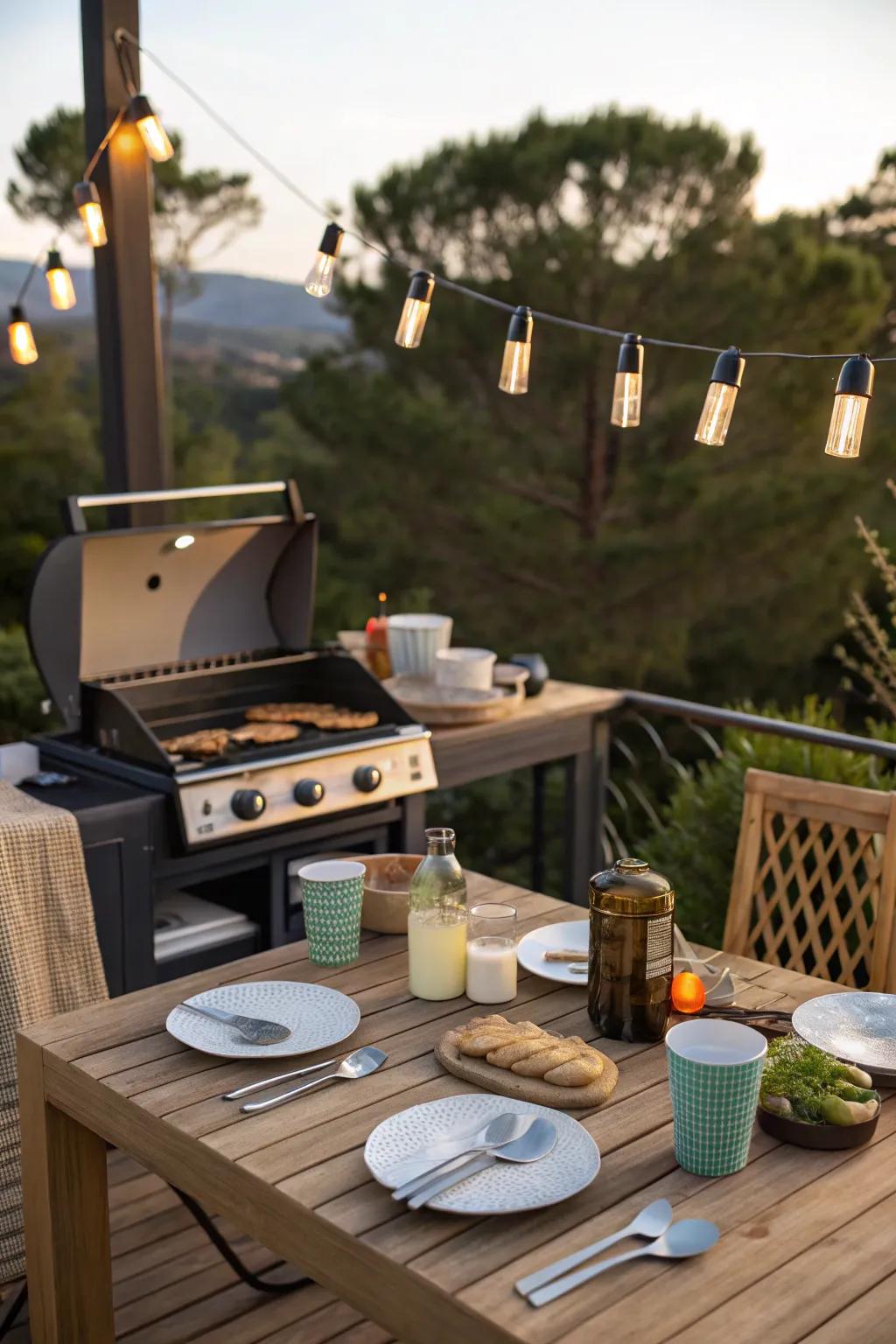 Eco-friendly decor adds sustainability to your BBQ setup.