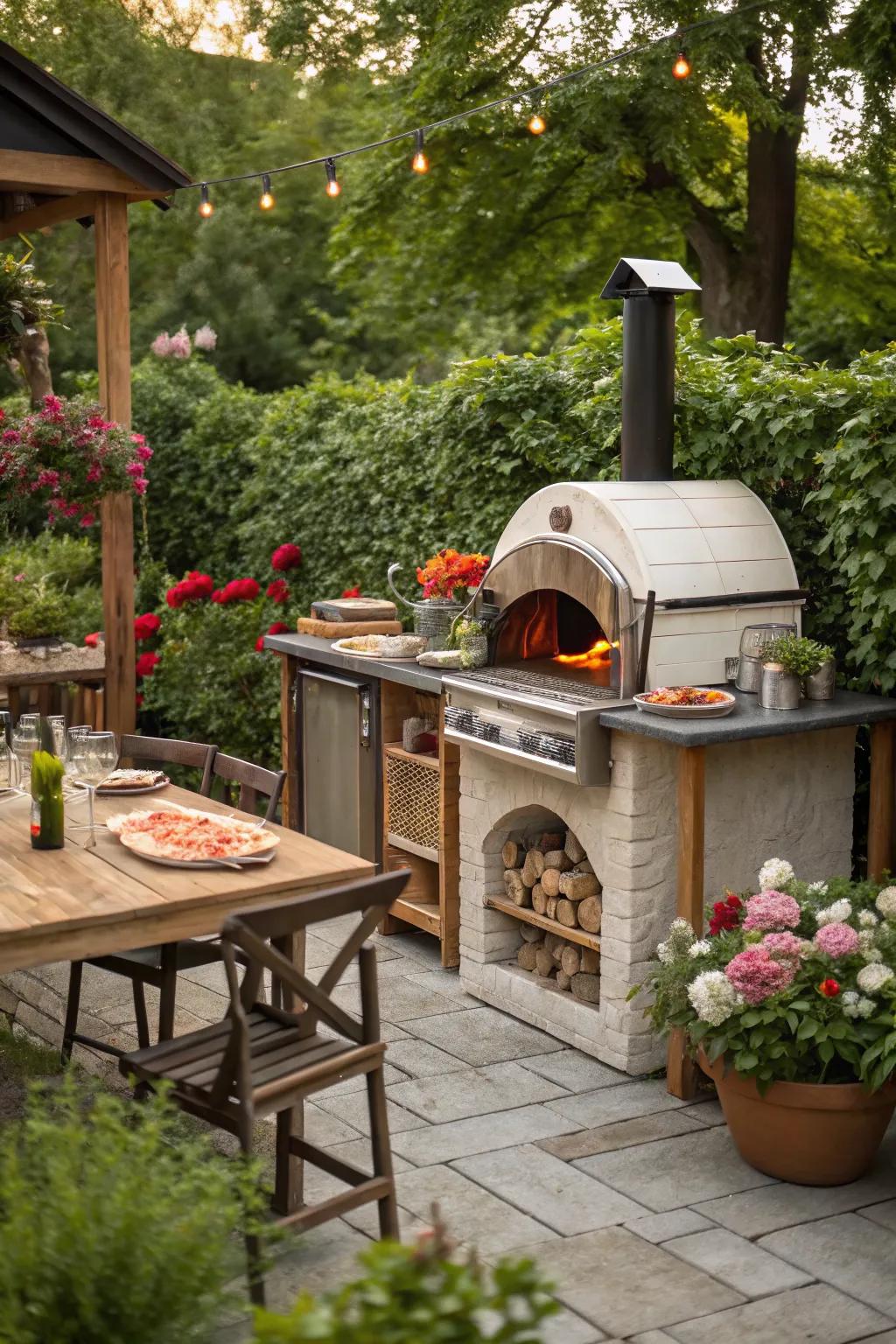 A pizza oven adds versatility and fun to your outdoor cooking setup.
