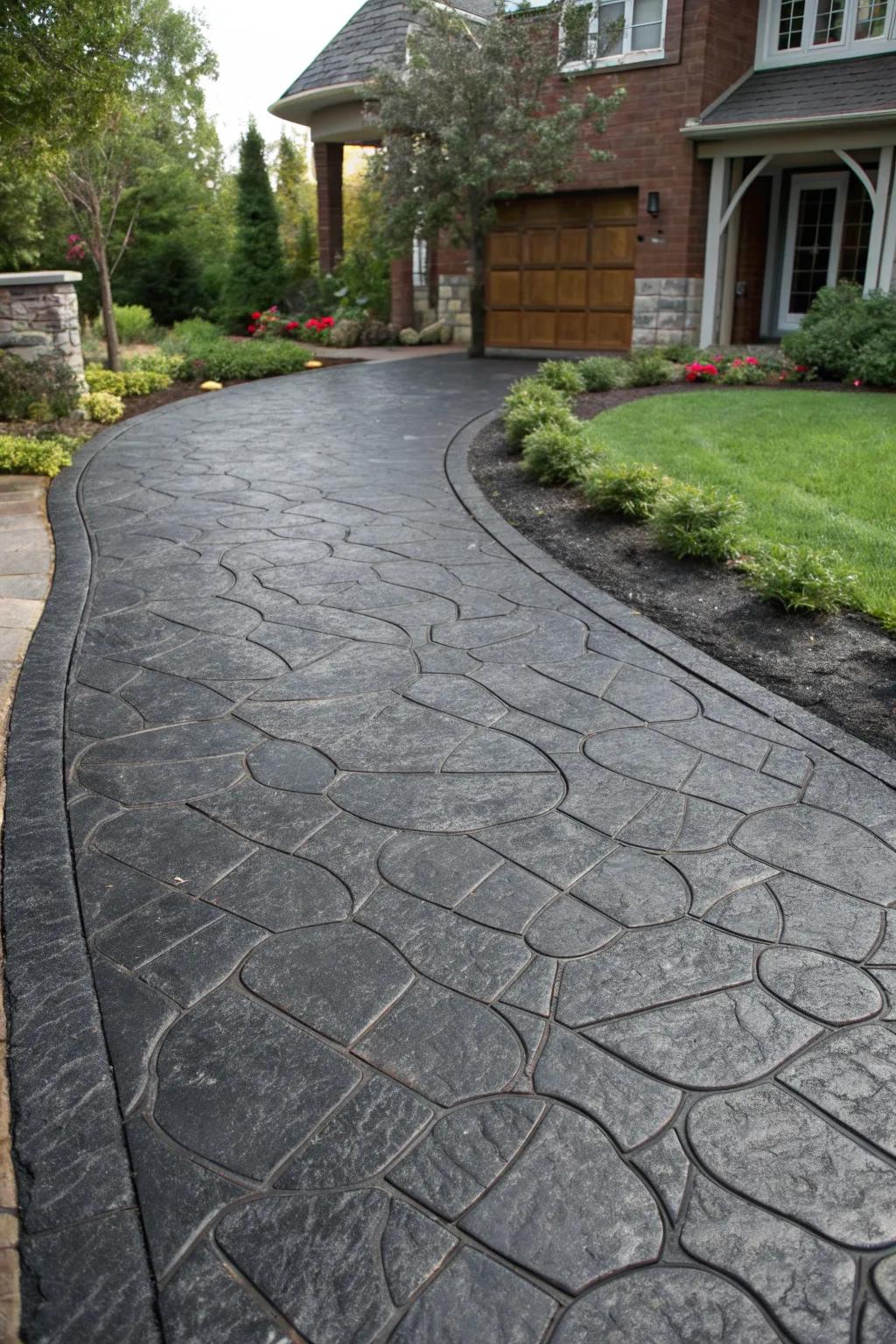 Stamped asphalt offers a high-end look at a lower cost.