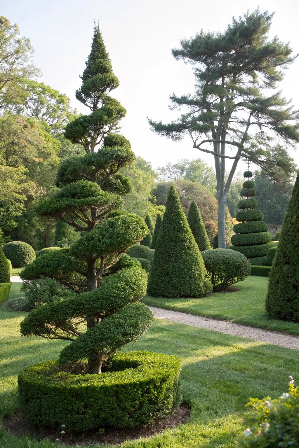 Express your creativity with Blue Point Juniper topiaries.