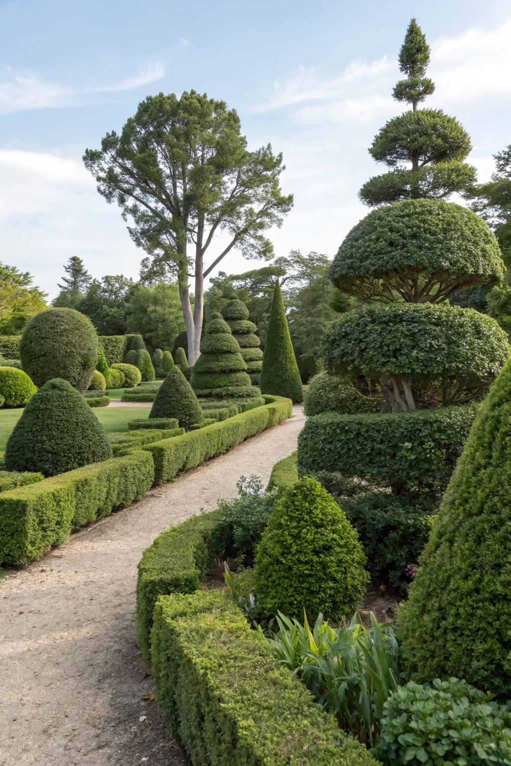Make a statement with mass plantings of boxwoods.
