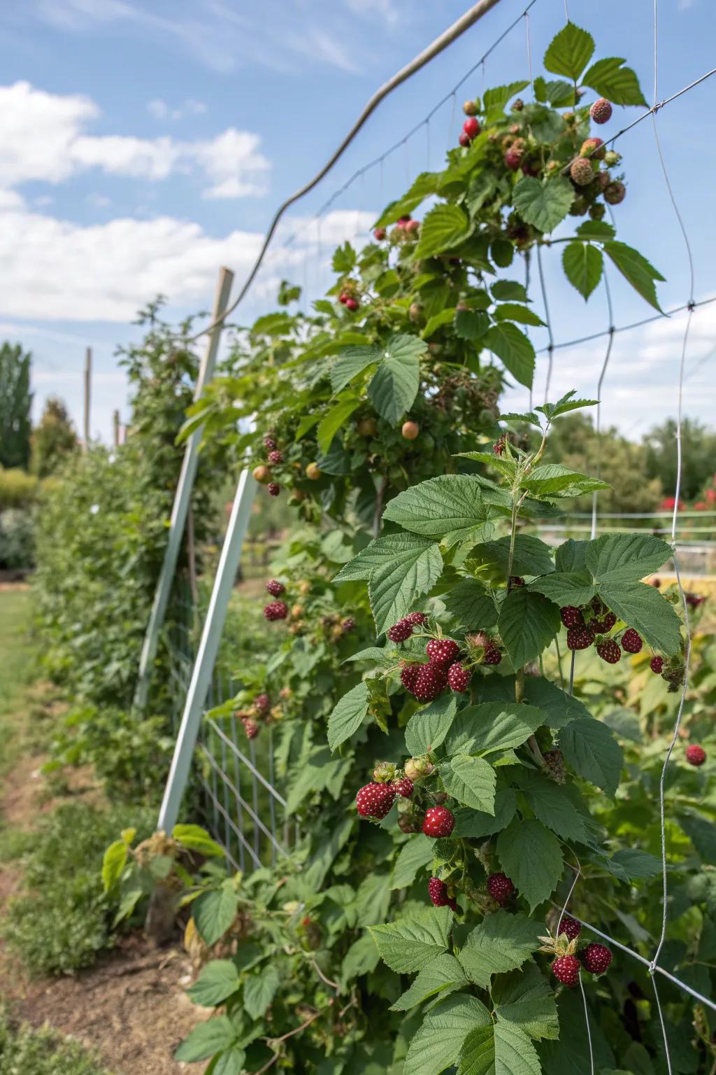 DIY wire trellises are cost-effective and sturdy.
