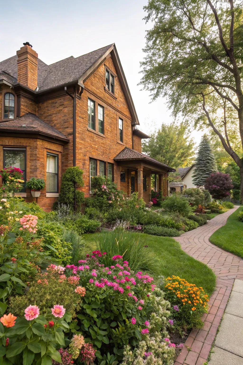 Brown stain enriches and warms up any home exterior.