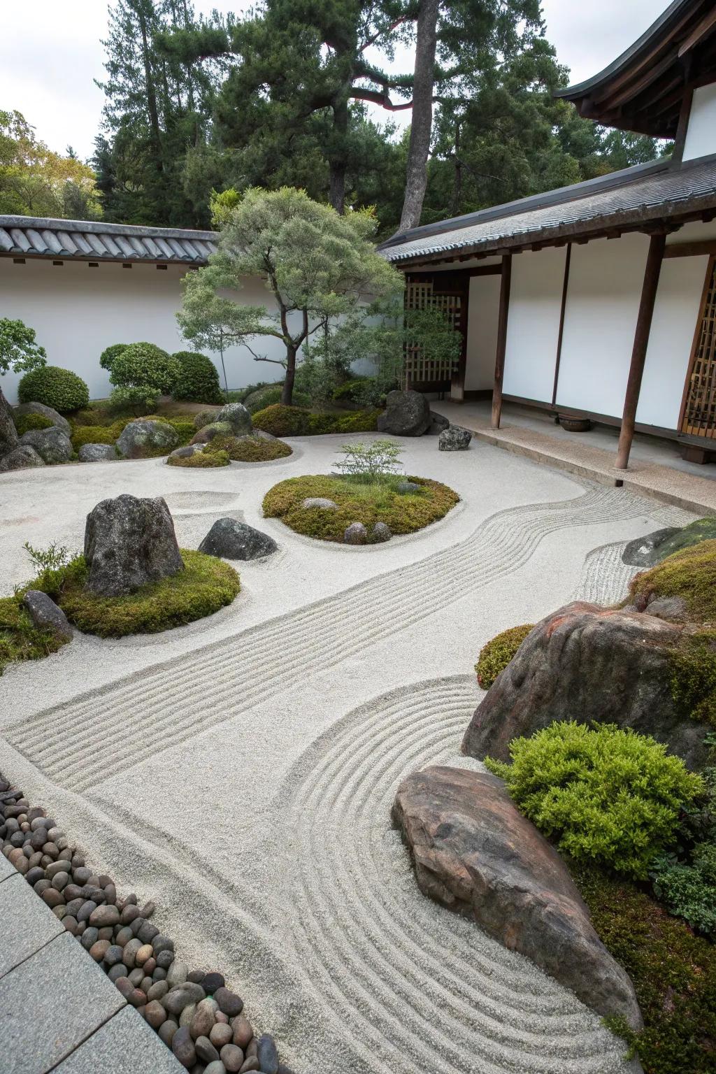 Find peace and balance in a soothing Zen garden.