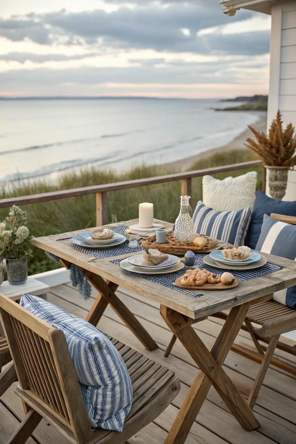 Enjoy meals outdoors with a charming deck dining area