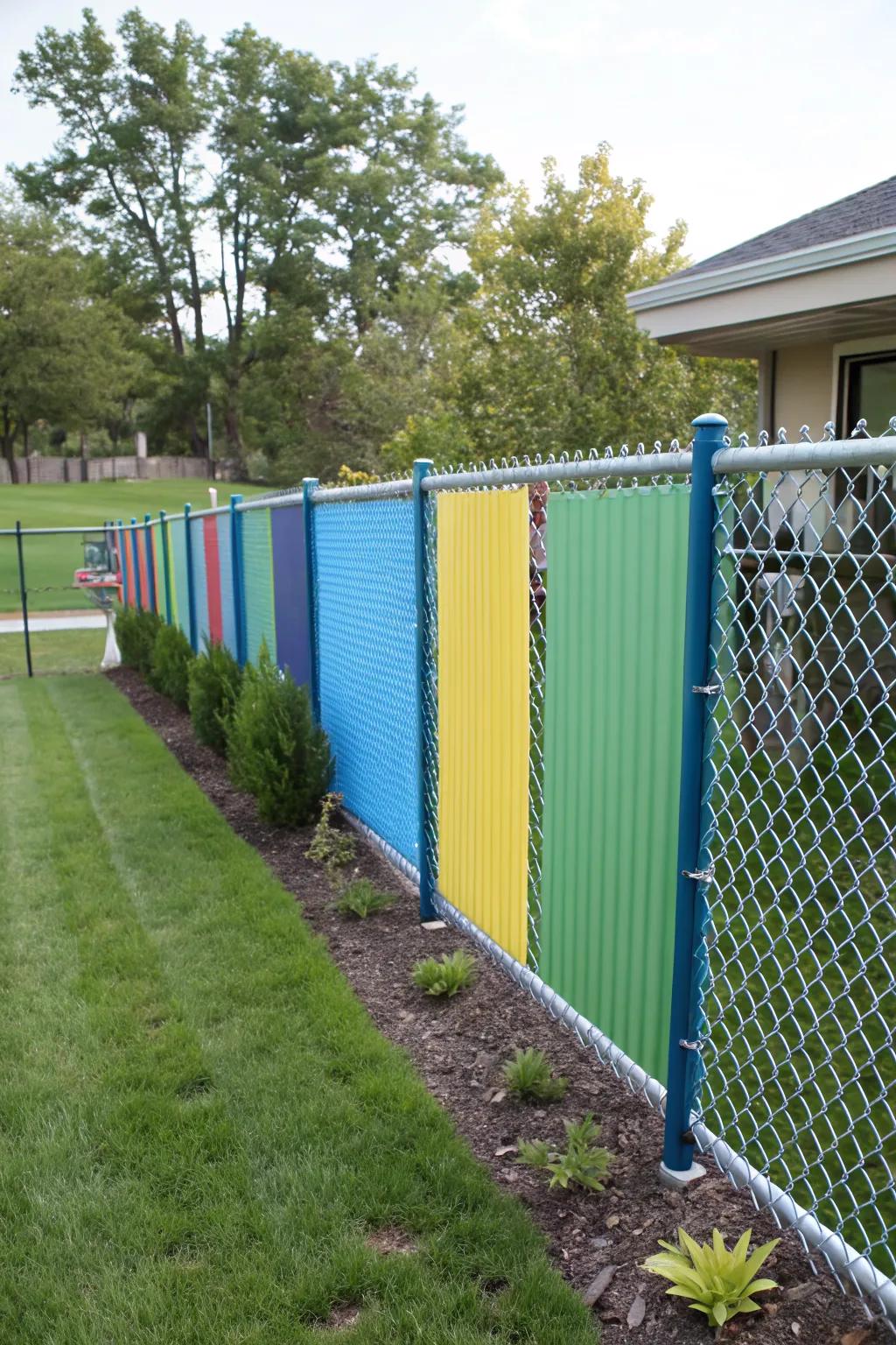 Privacy slats offer a sleek and stylish way to add privacy to chain link fences.