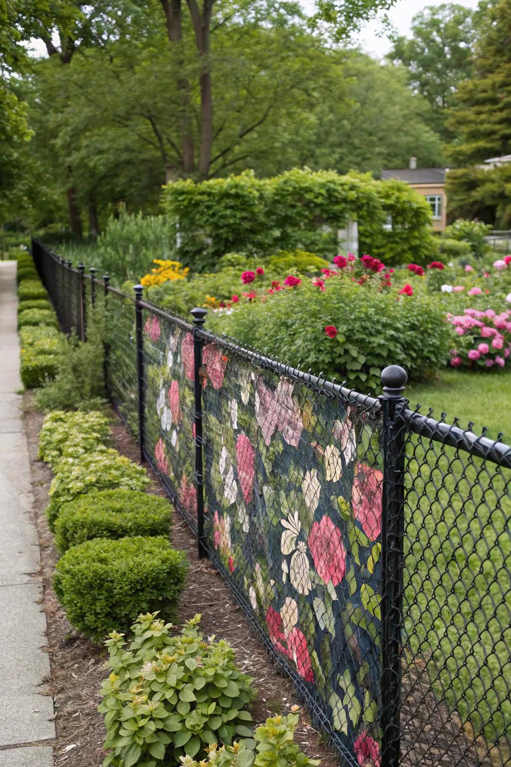 Vinyl wraps add a seamless and decorative touch to fences.