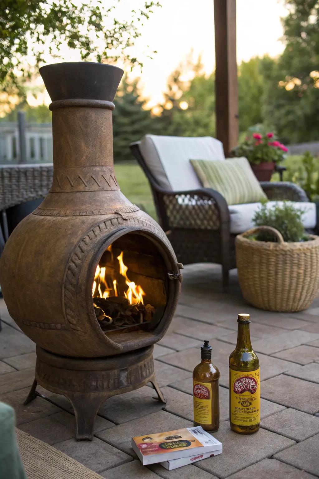 Use your chiminea to create an insect-free zone.
