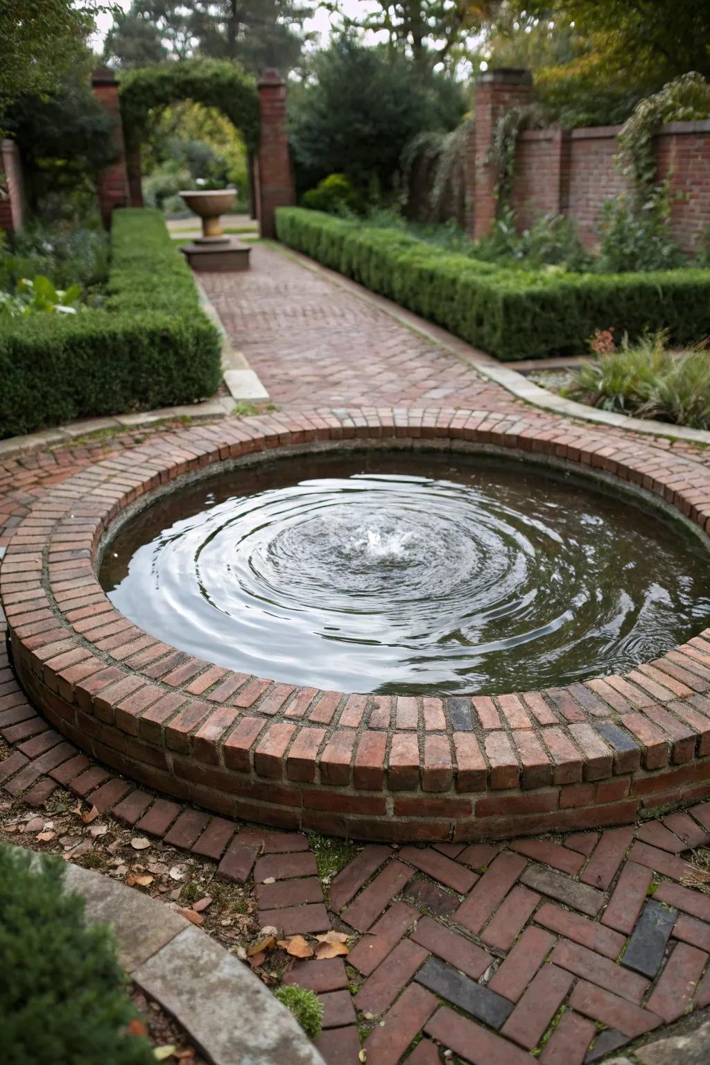 Add elegance and tranquility with a circular water feature.