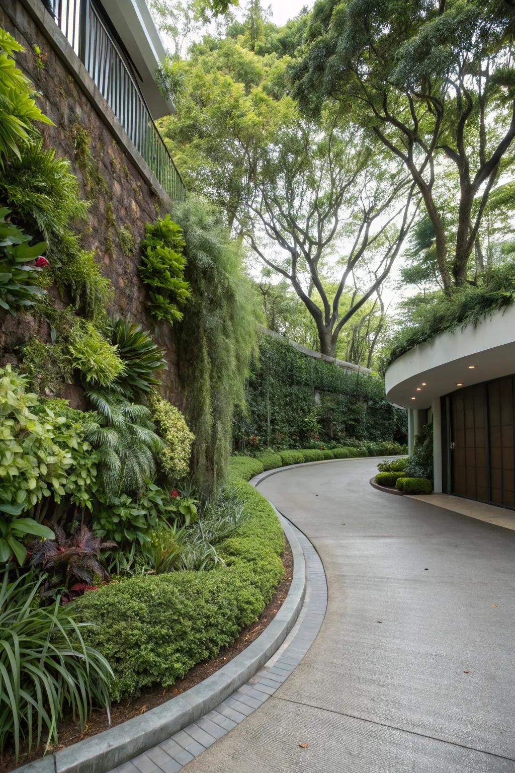 A vertical garden providing a modern twist.
