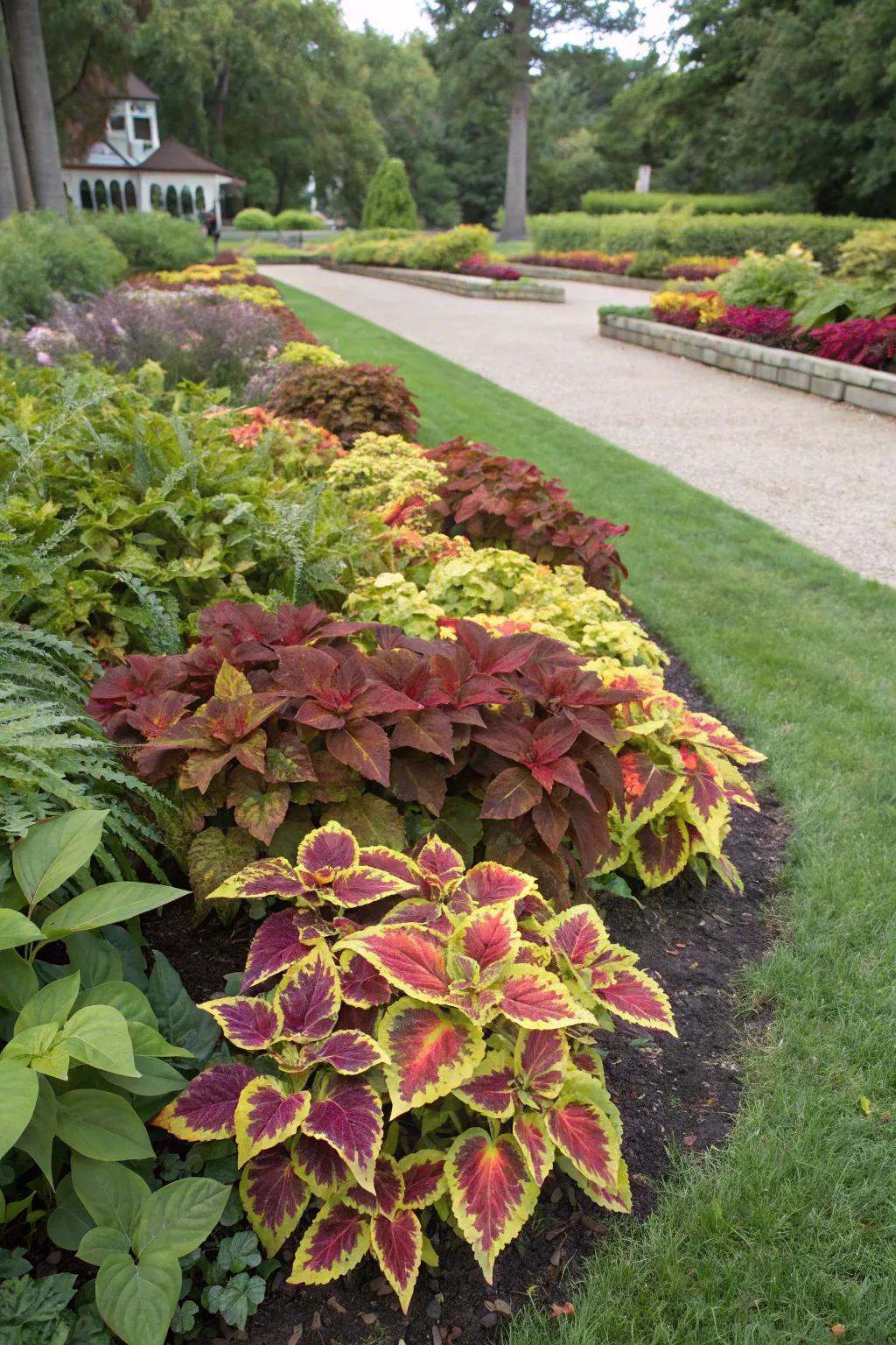 Ditch the grass for a colorful coleus lawn.