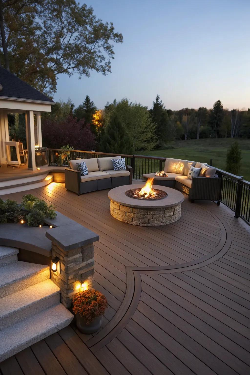 A fire pit adds warmth and ambiance to your outdoor living space.