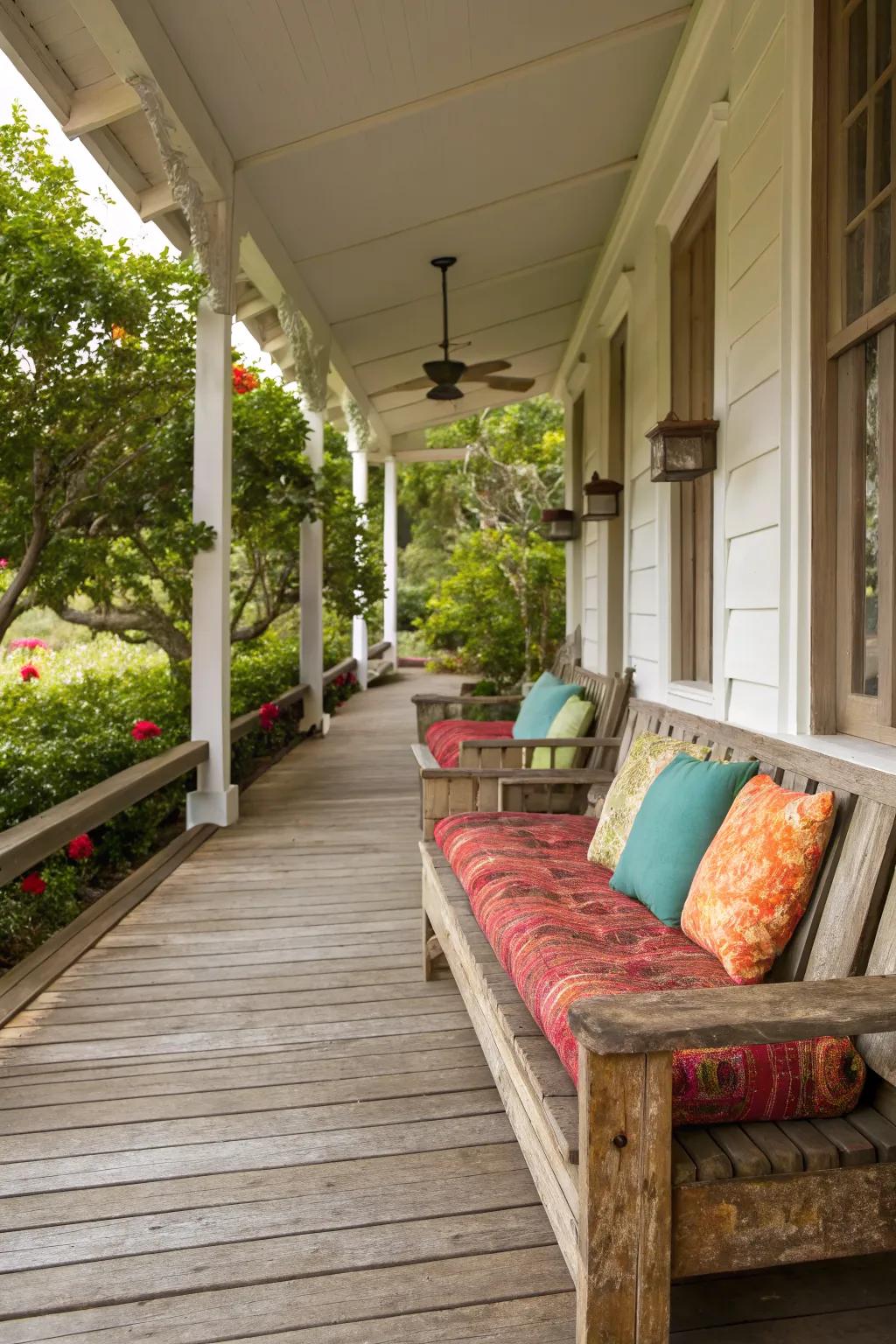 Combine functionality and style with built-in benches.