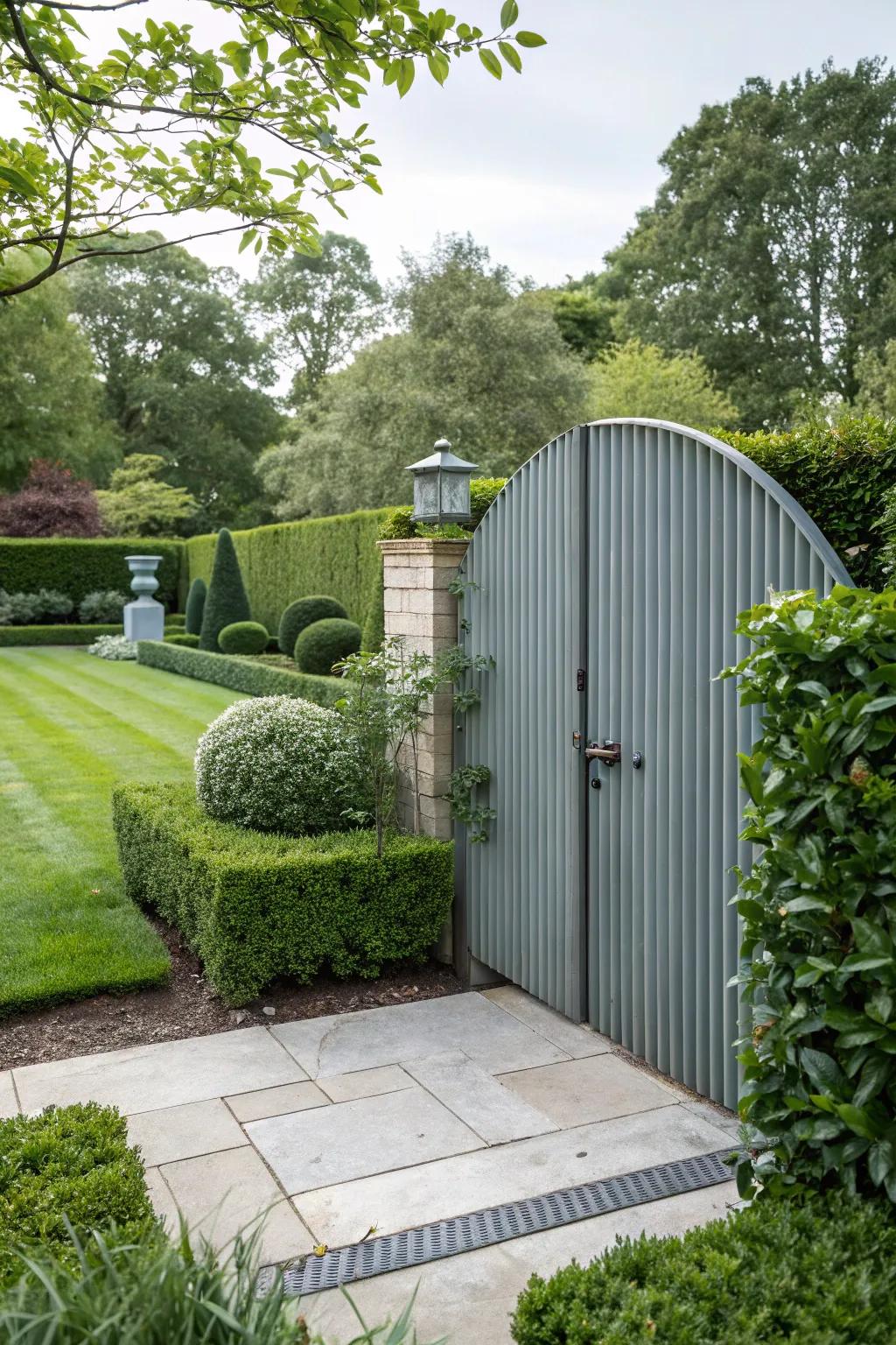 An eye-catching gate that draws attention.