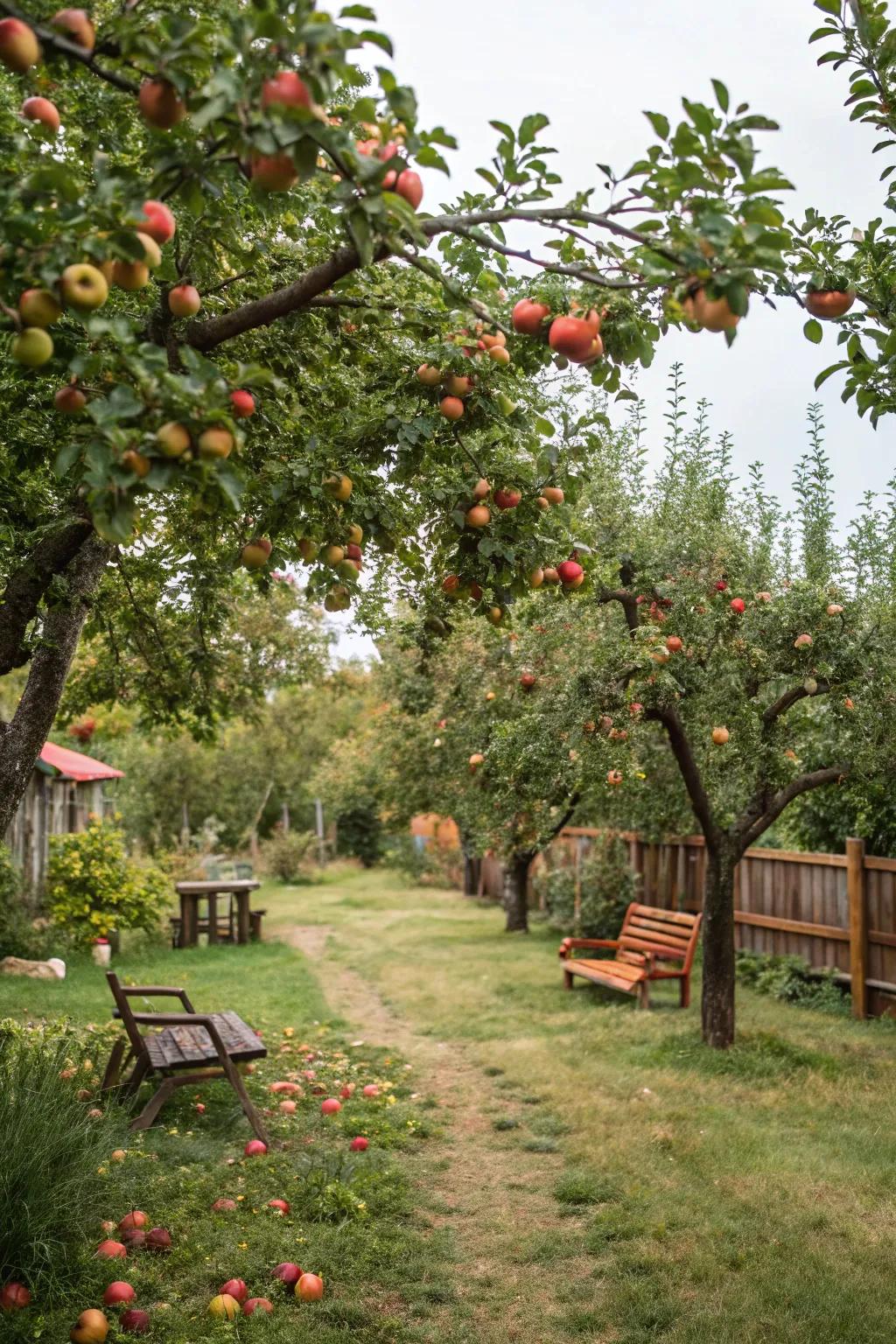 Enjoy the bounty and beauty of orchard trees in your backyard.