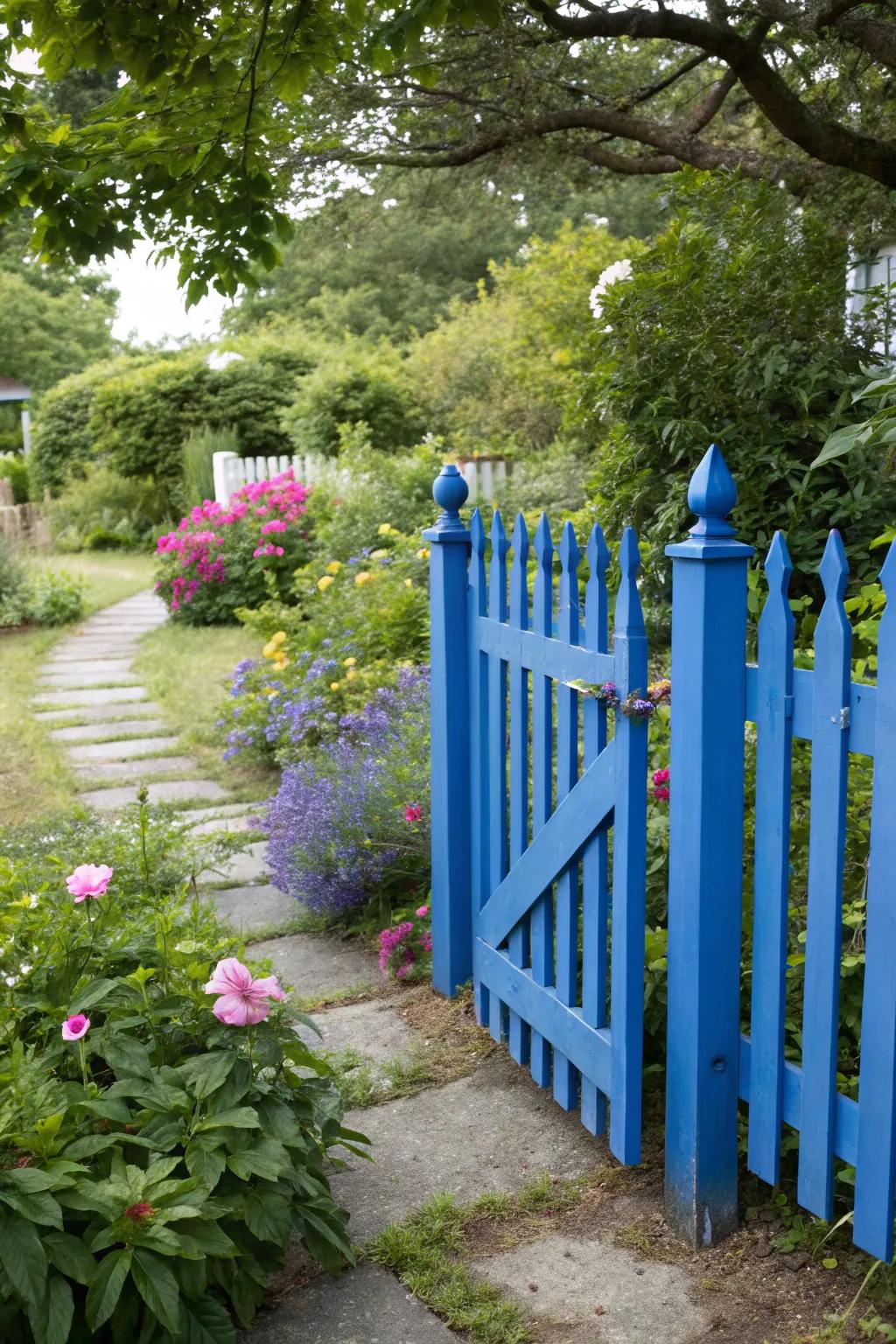 Bold colors can turn your fence into a statement piece.