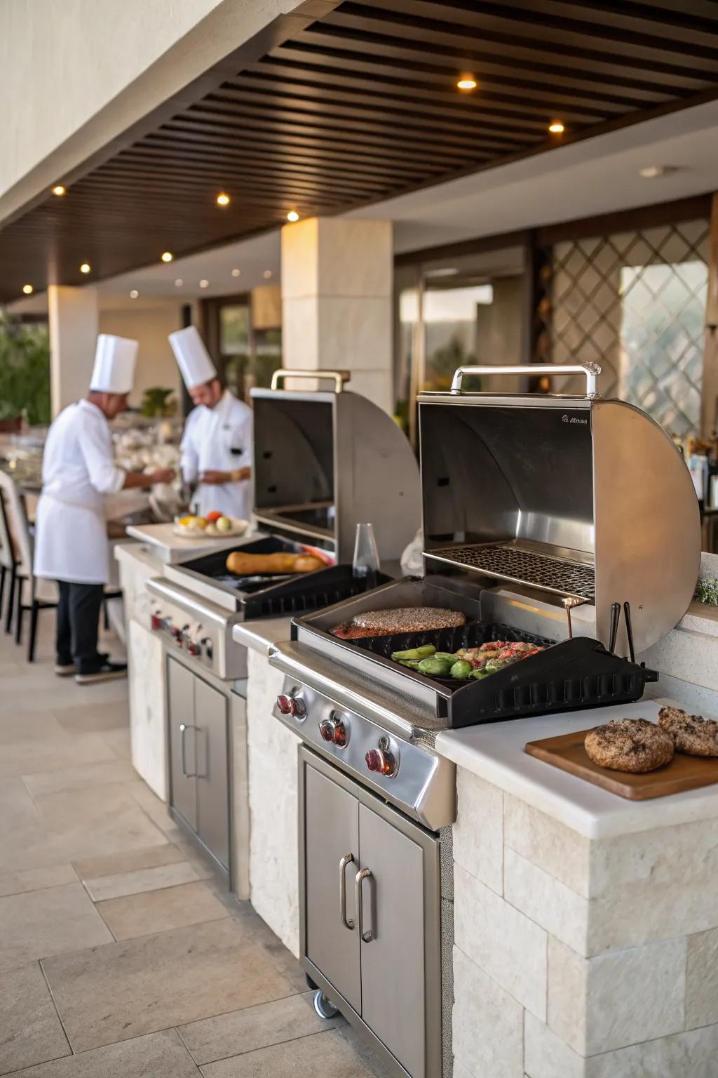 Dual cooking zones for the adventurous outdoor chef.