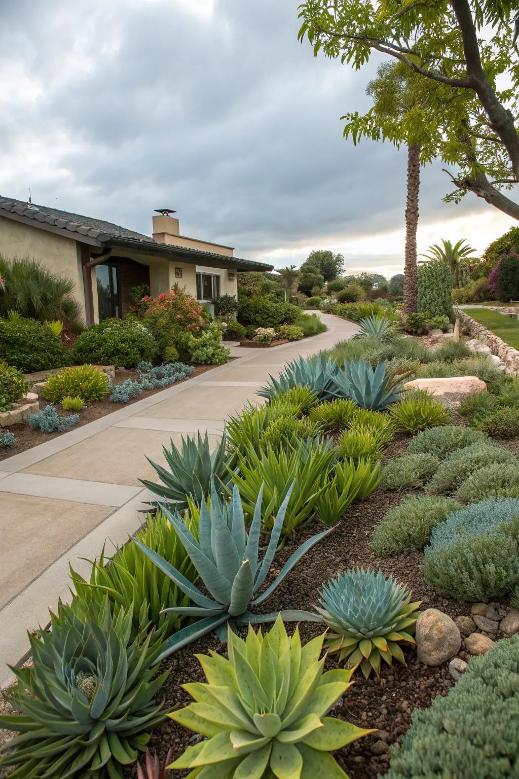 Drought-resistant plants keeping the yard vibrant and water-efficient