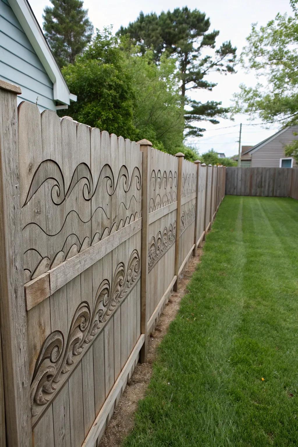 Textured panels add dimension and interest.