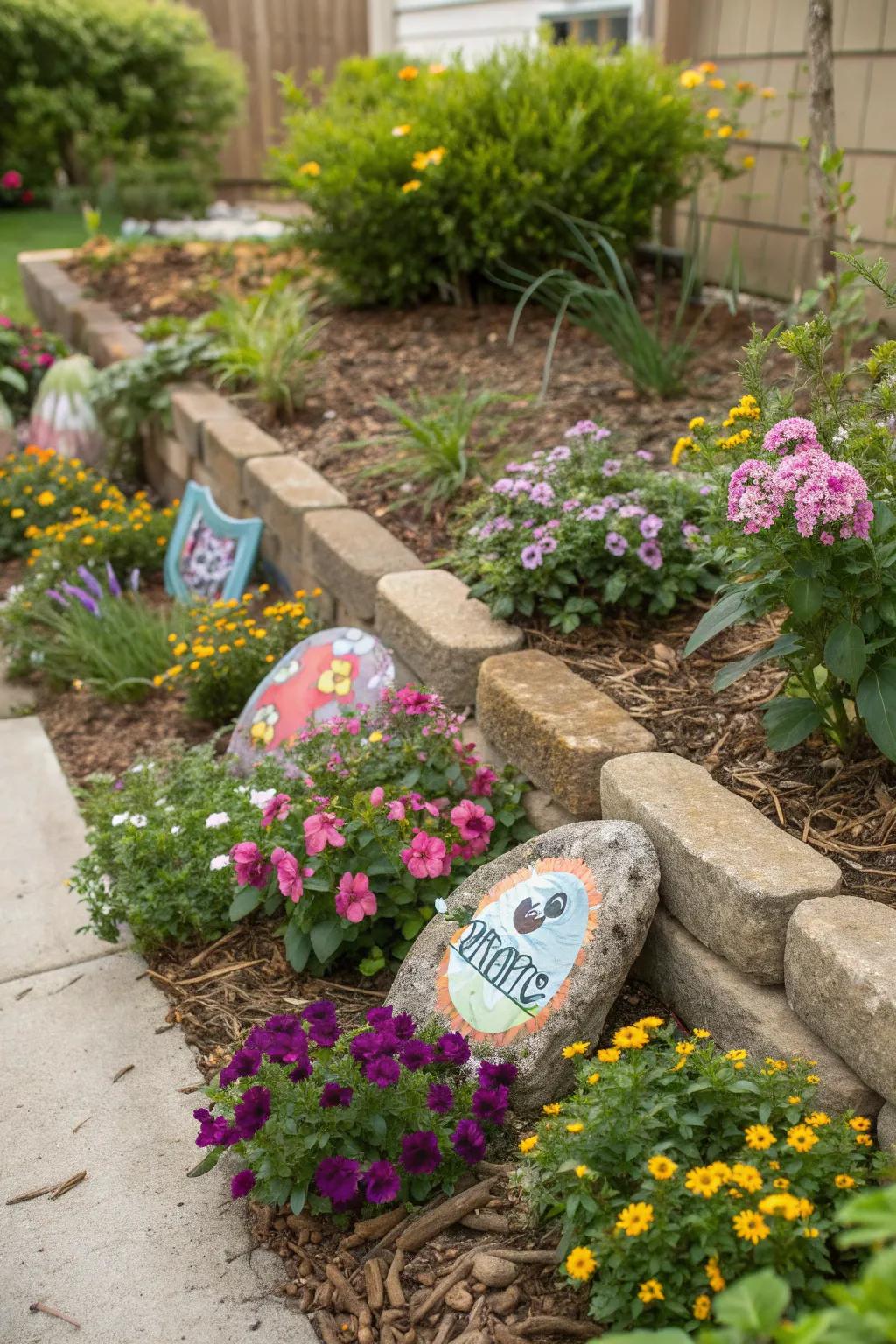 Express your creativity with DIY painted stone garden signs.