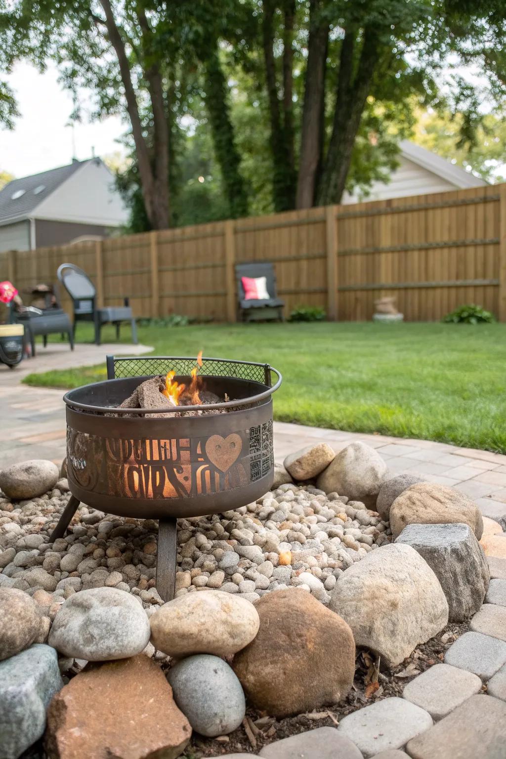 Personalized fire pits add a unique touch to your garden.