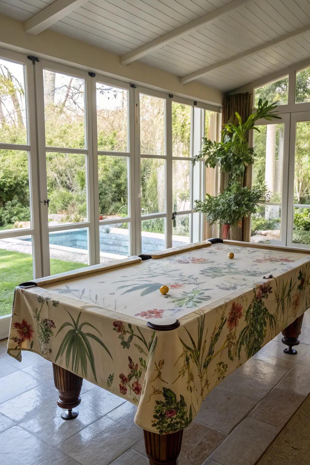 Nature-inspired covers bring the outdoors in.