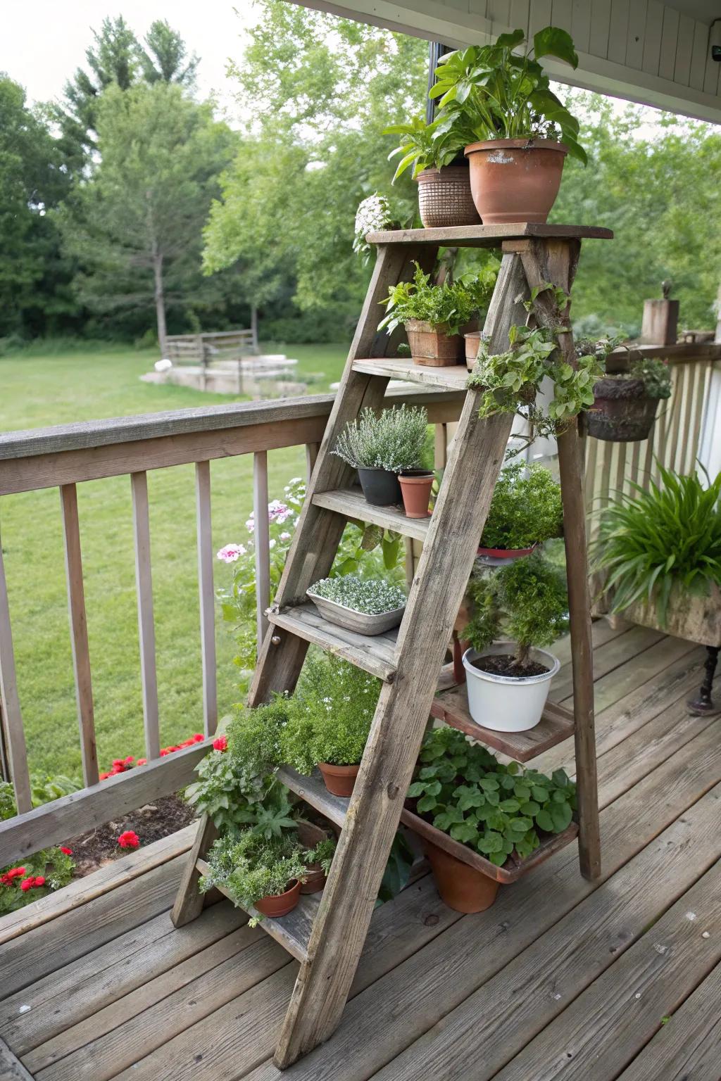 Repurpose old items for unique decor.