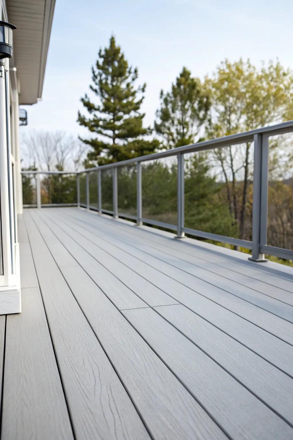 Composite decking offers a modern, low-maintenance solution for side decks.