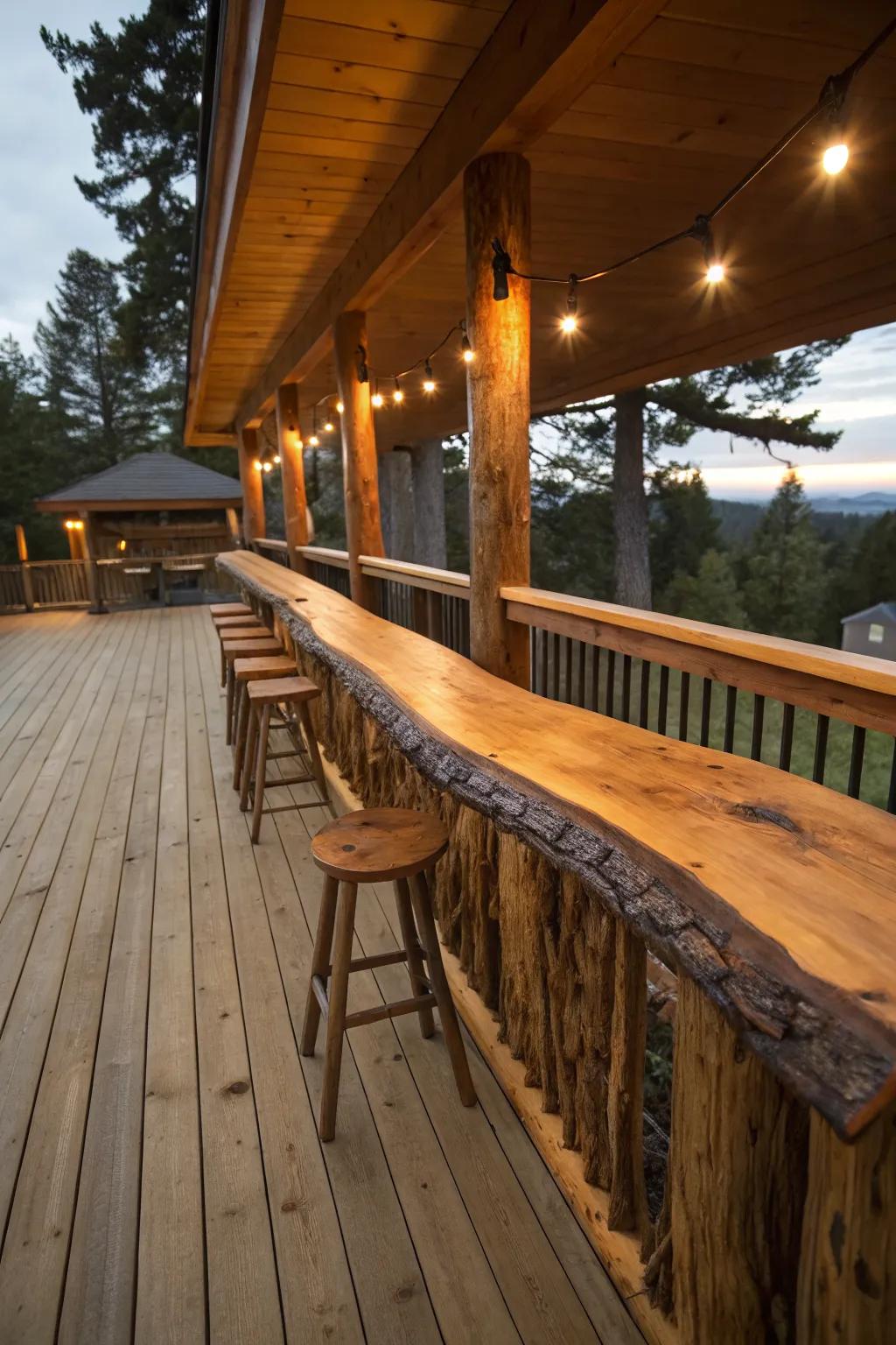 Live edge slabs offer stunning natural beauty.