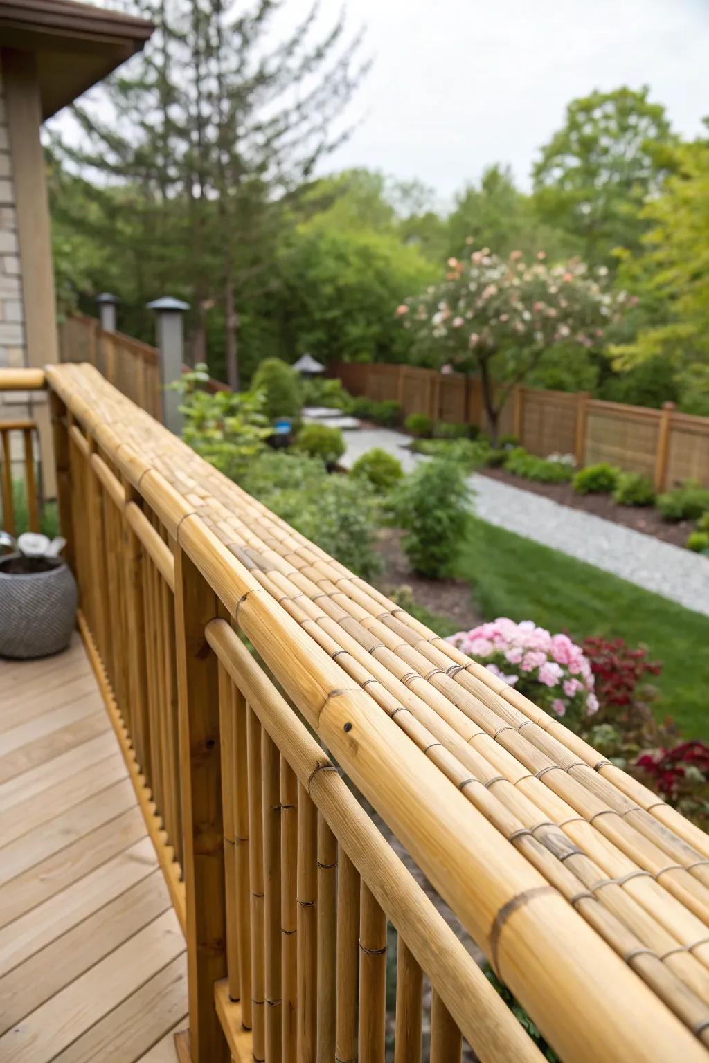 Bamboo top board for a serene, eco-friendly vibe.