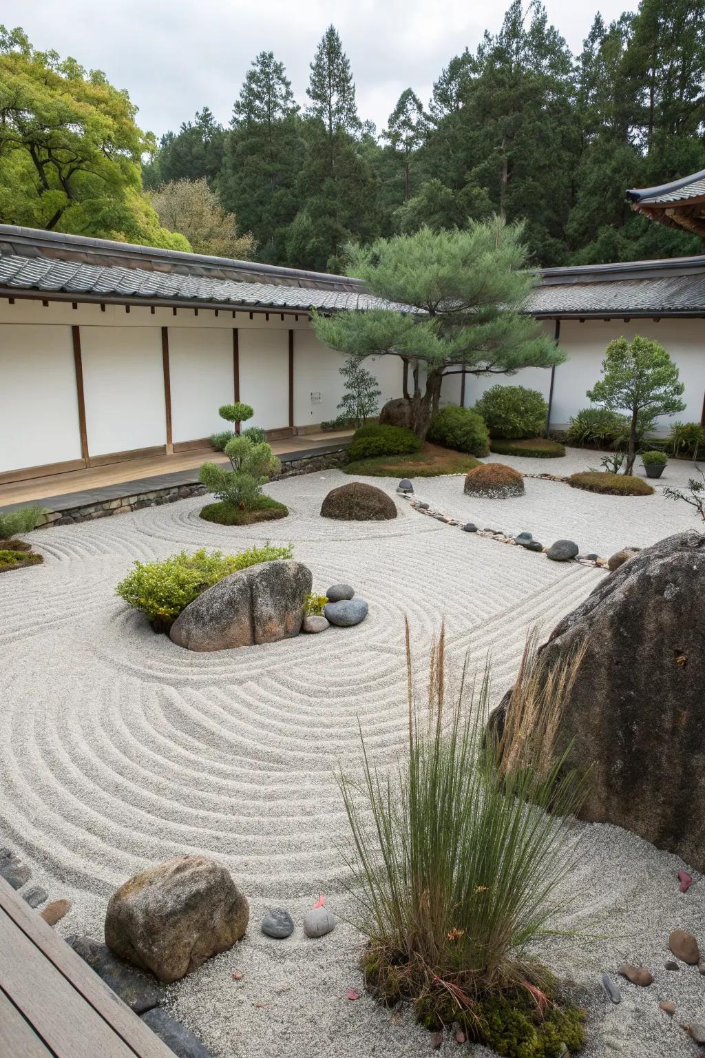 Zen design offers a peaceful retreat in the desert landscape.