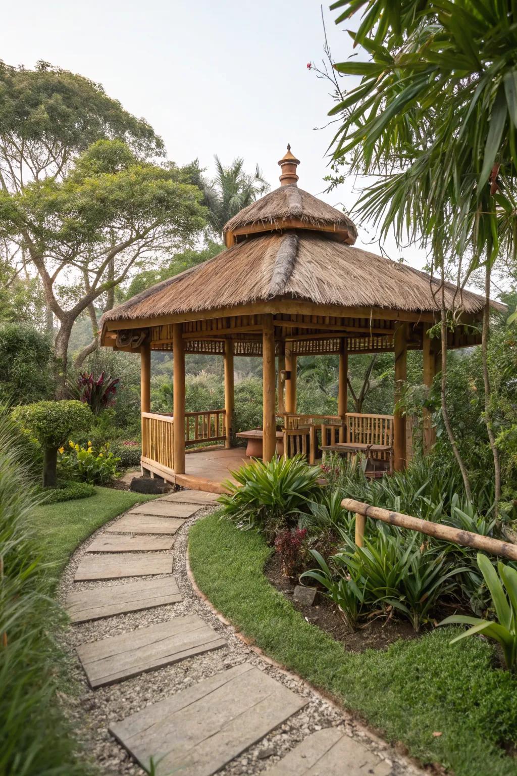 An eco-friendly gazebo that respects the environment.