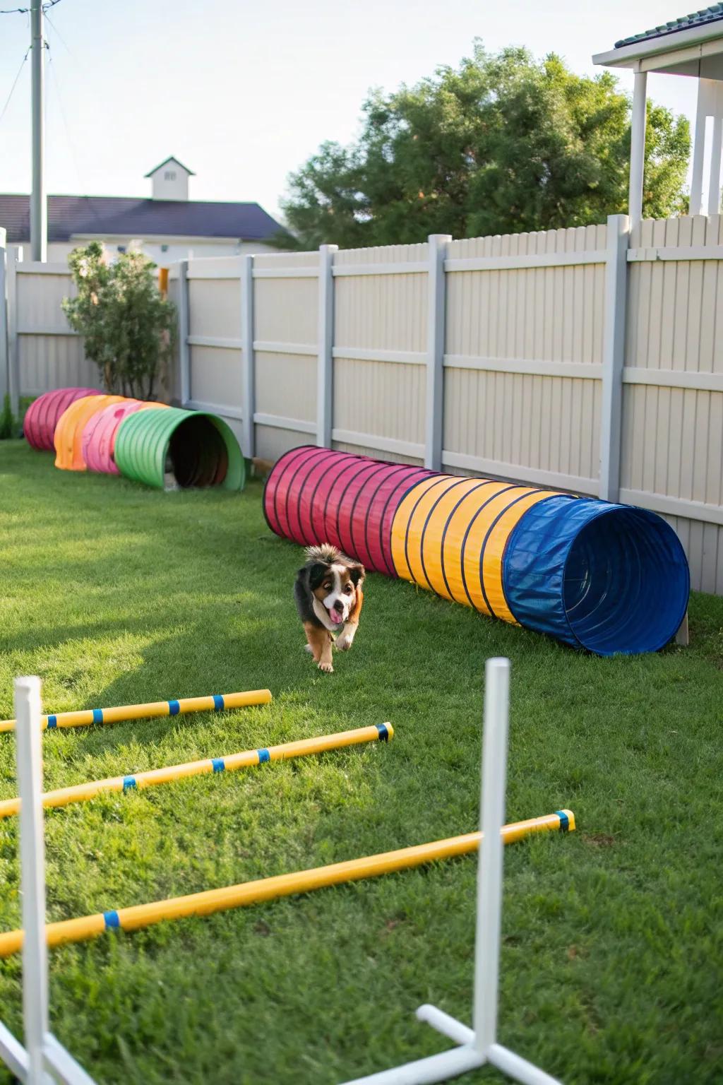 An exciting agility course for active pups.