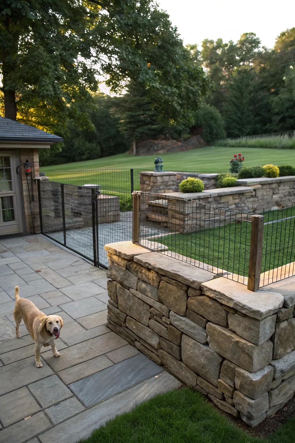 Stone walls offer strength and a beautiful natural appearance.