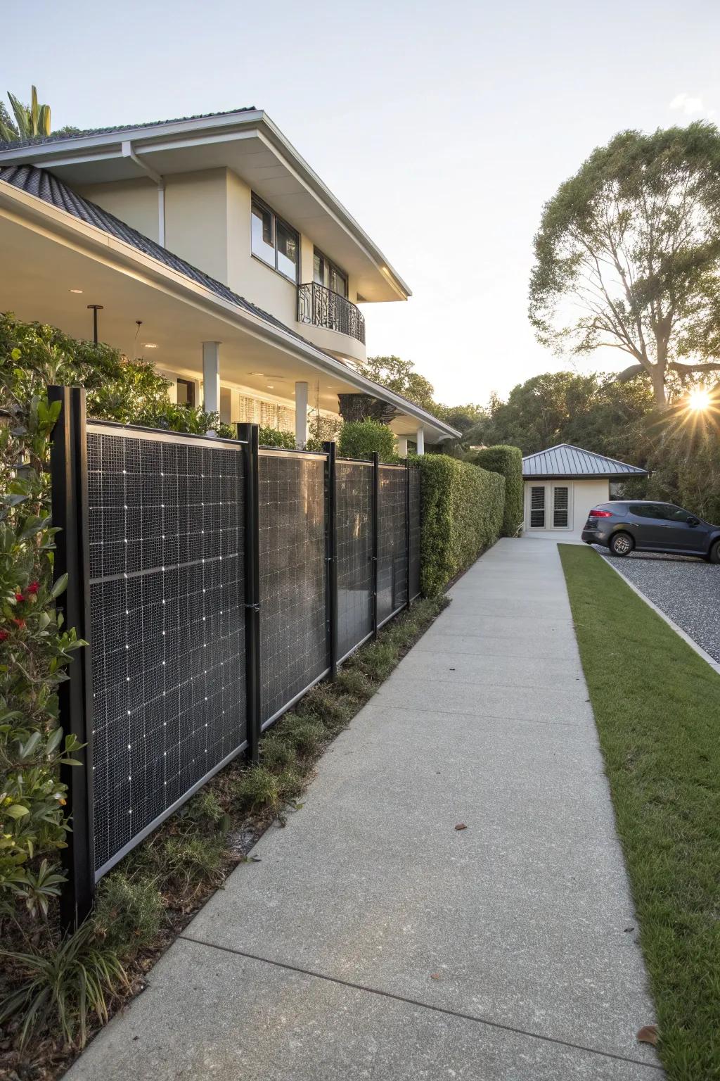Harness energy and privacy with solar screens.