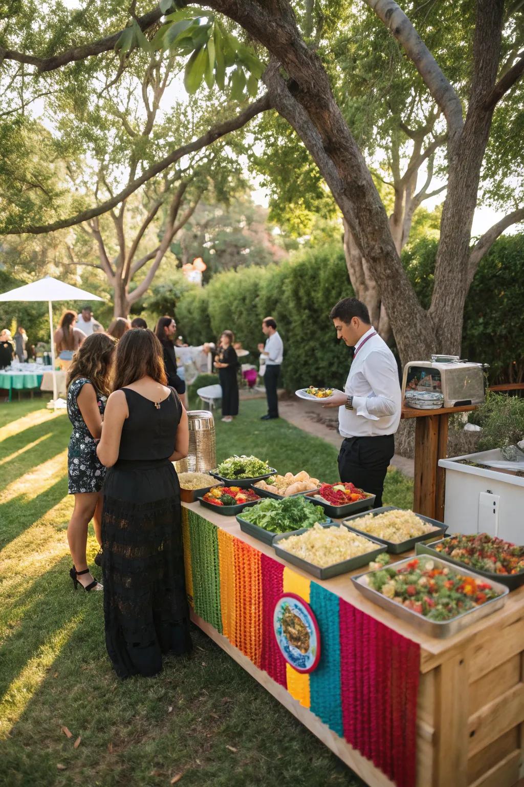 Interactive food displays add fun and variety to the menu.