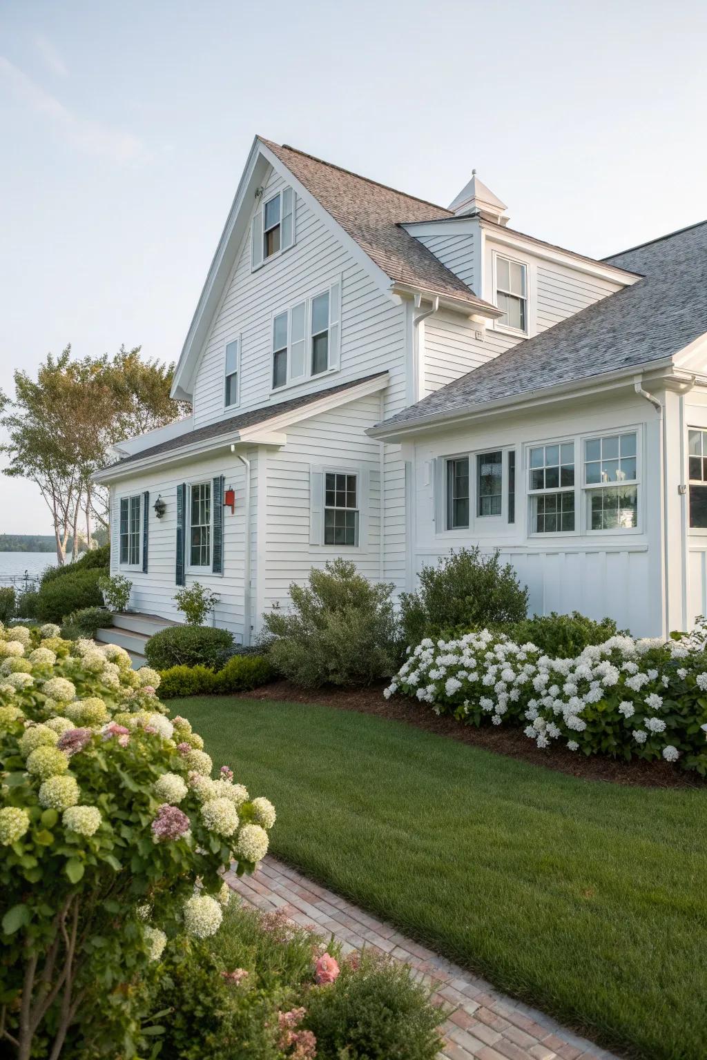 Shiplap wainscoting brings a touch of coastal charm.