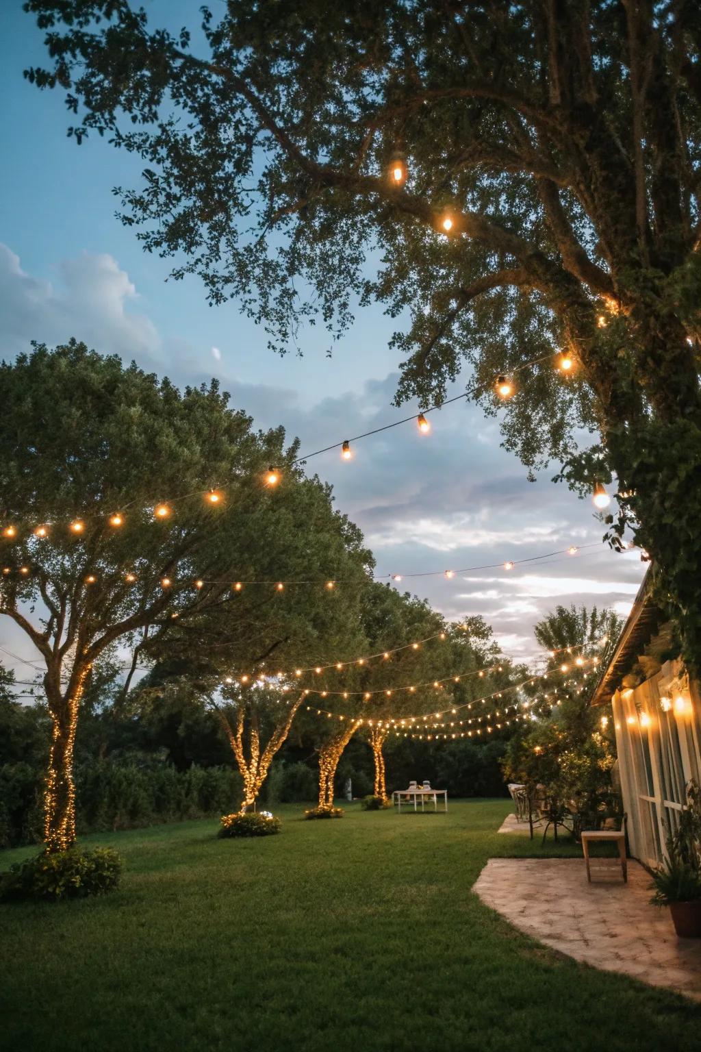 Fairy lights add a magical touch to your autumn evenings.