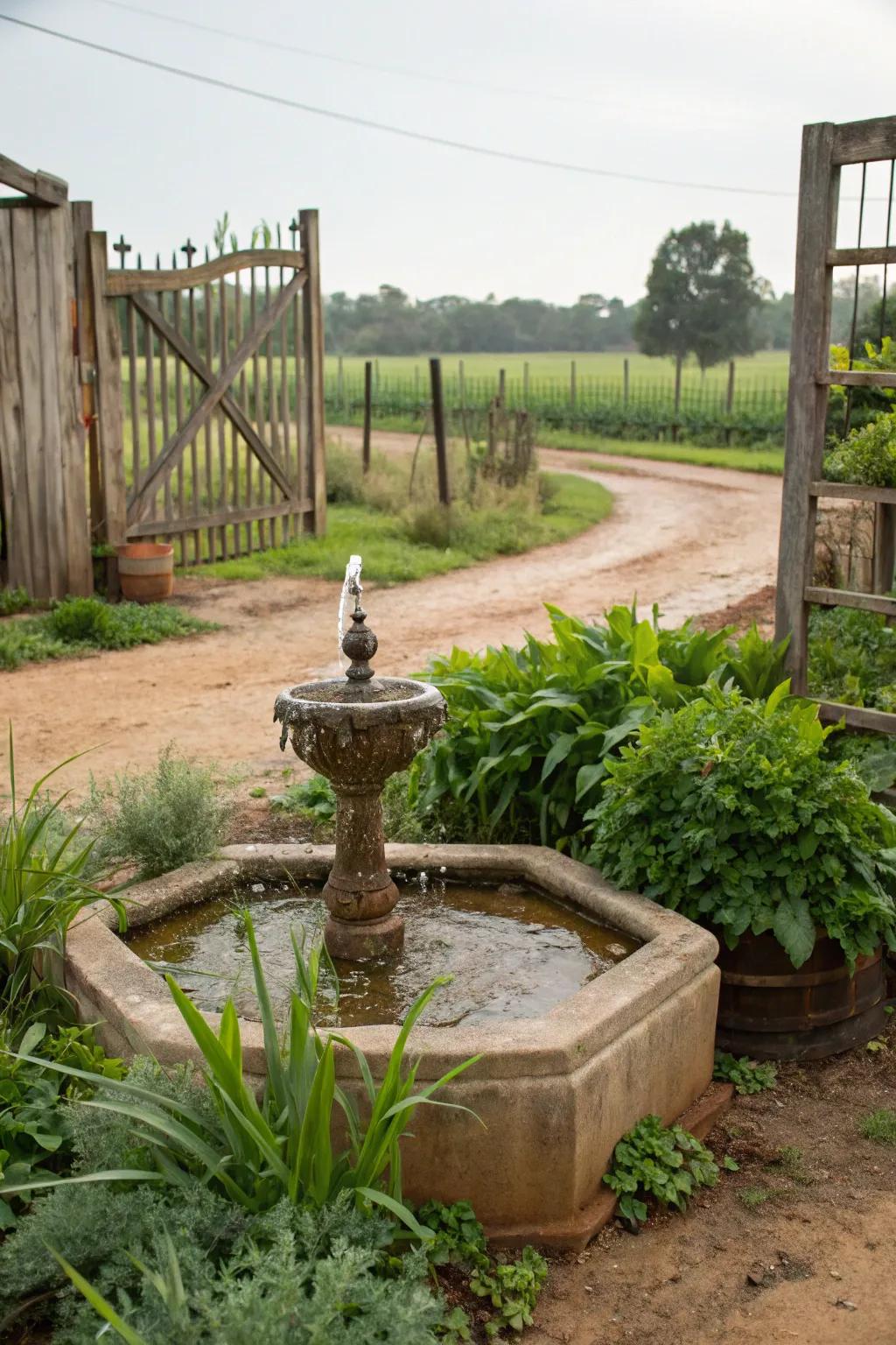 Water features bring a sense of peace and movement.