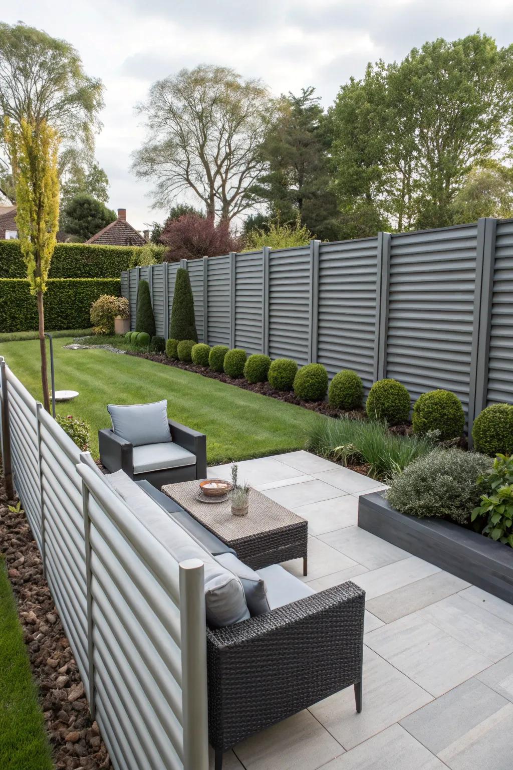 Corrugated metal panels offer modern, industrial vibes.
